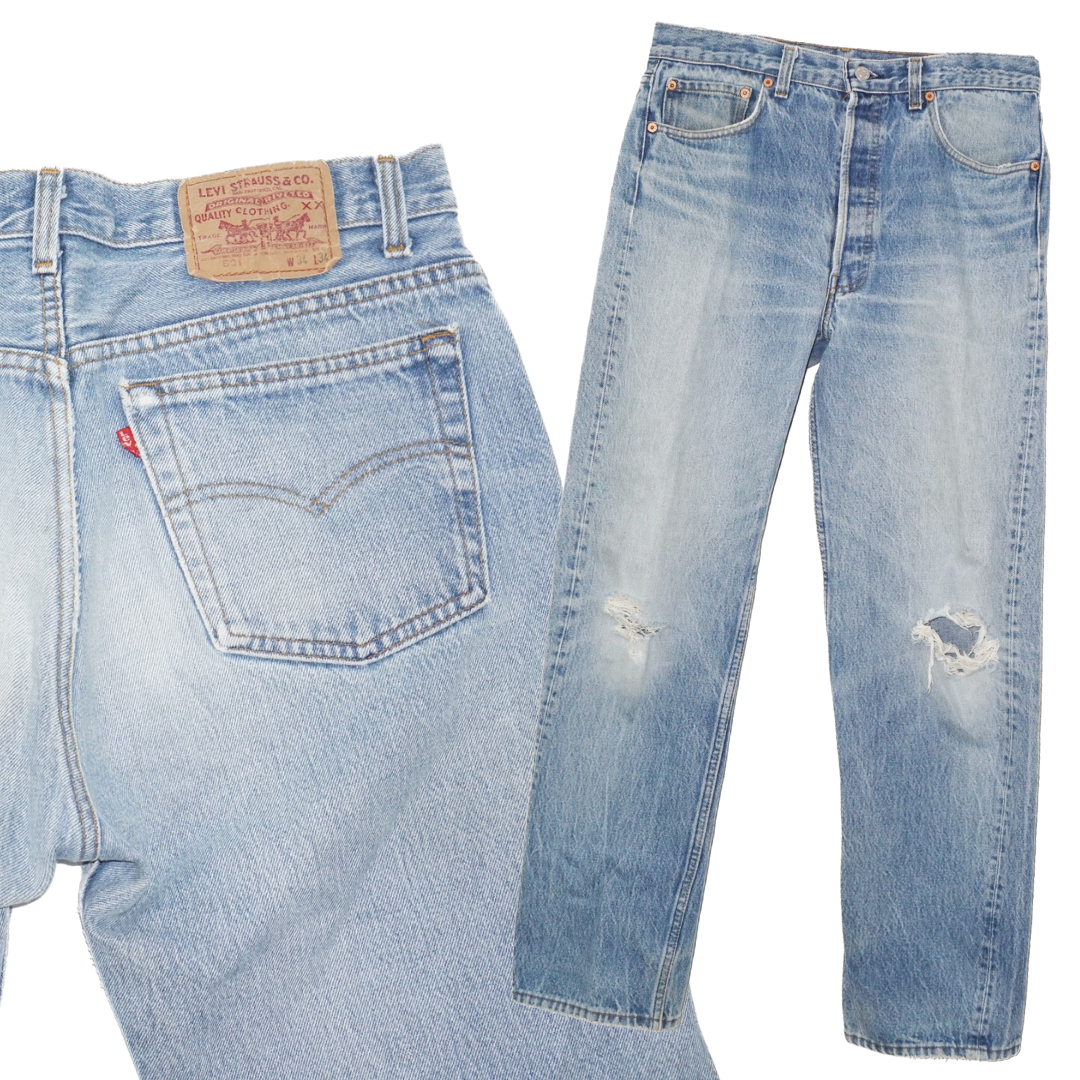 VINTAGE LEVI’S 501 80s USA Straight Jeans 34×34