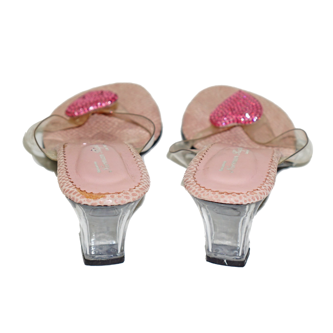 VINTAGE Norman Kaplan Heart Heeled Sandals
