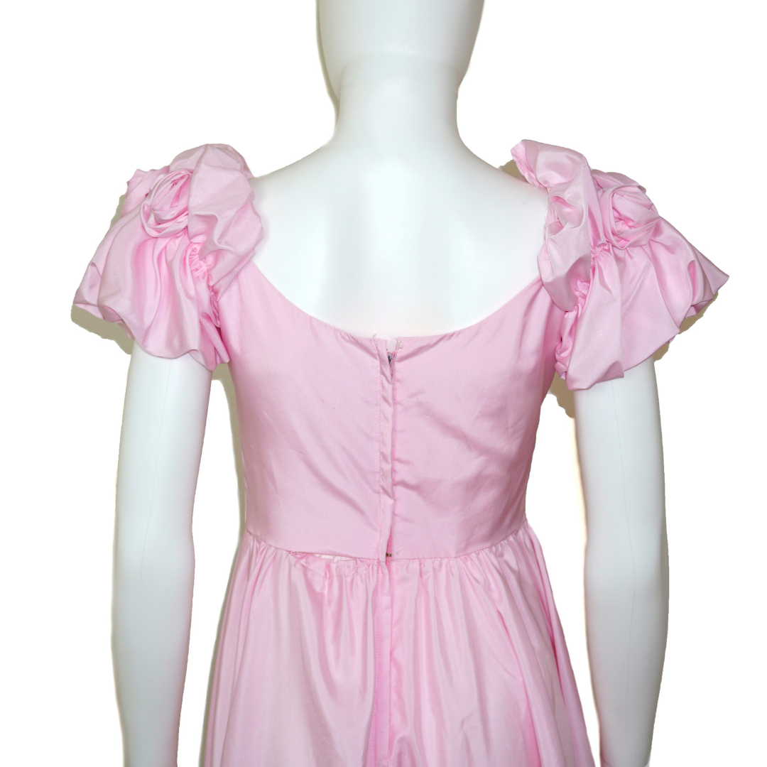 VINTAGE Pink Ruffles Baby Doll Victorian Dress