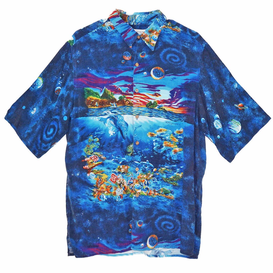 VINTAGE Reyn Spooner Underwater Sea Button Shirt