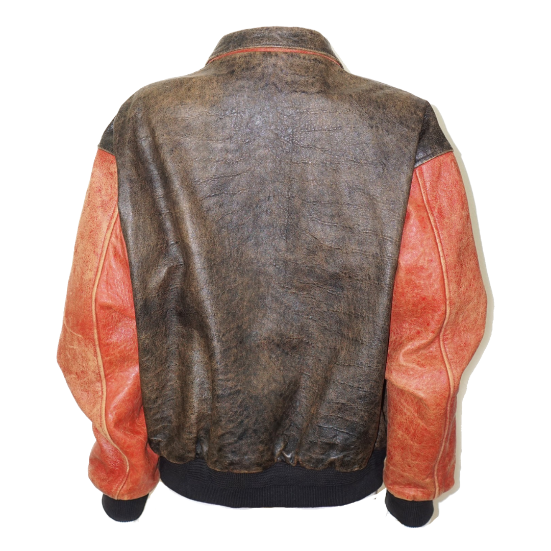 VINTAGE Tony Novak Distressed Leather Jacket