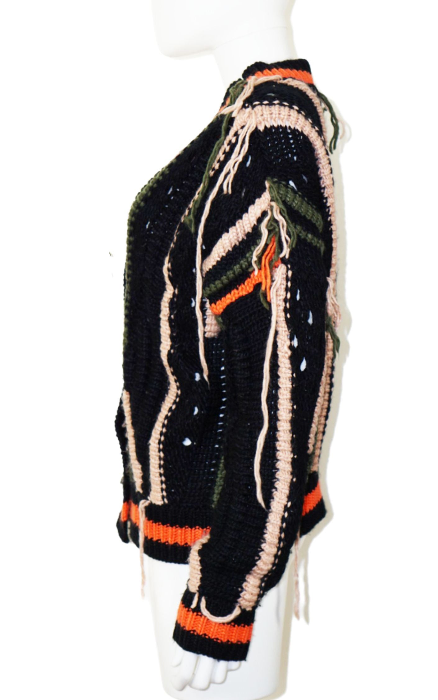 VINTAGE Distressed Crochet Holed Grunge Cardigan resellum