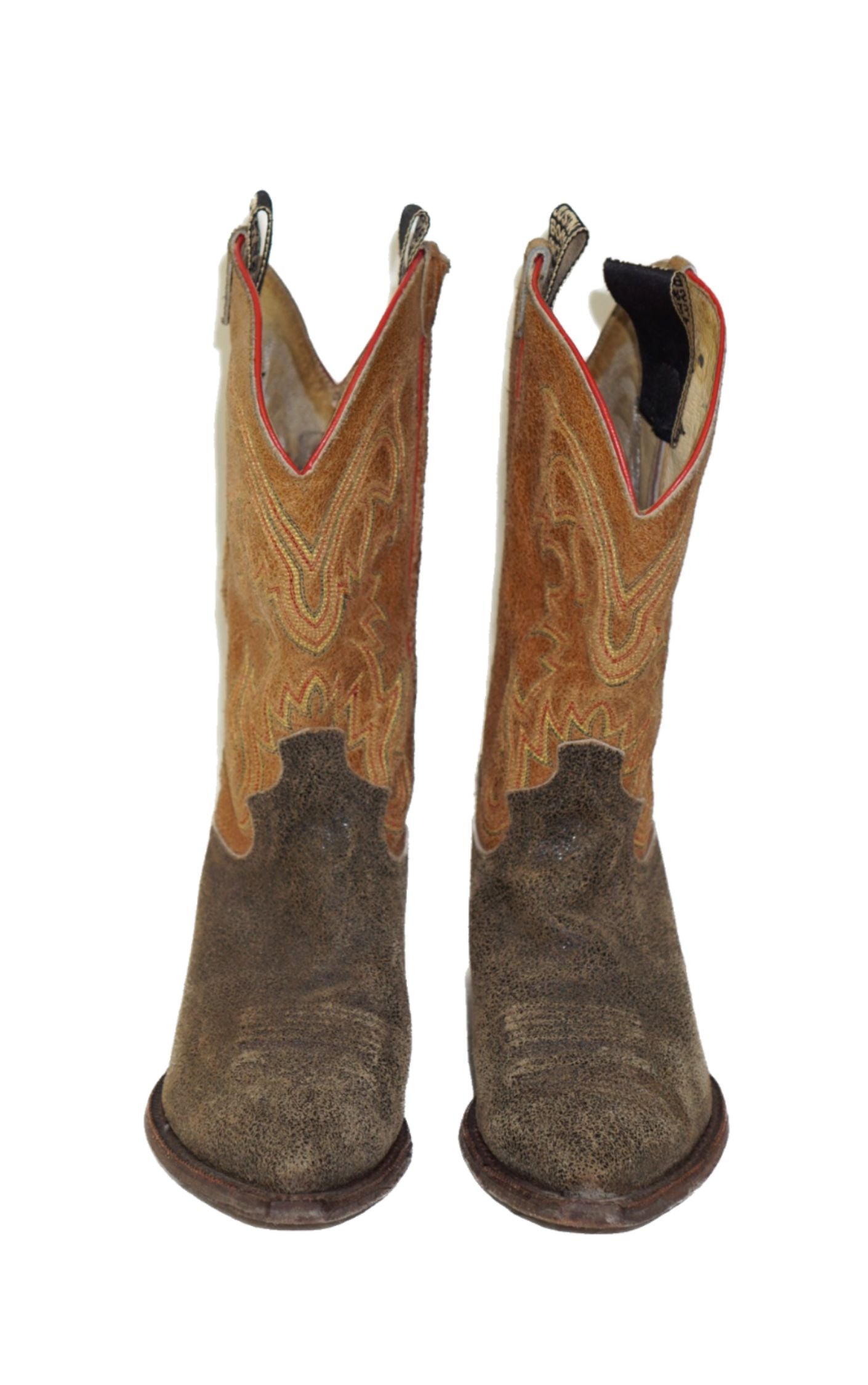 VINTAGE Faded Leather Western Cowboy Boots resellum