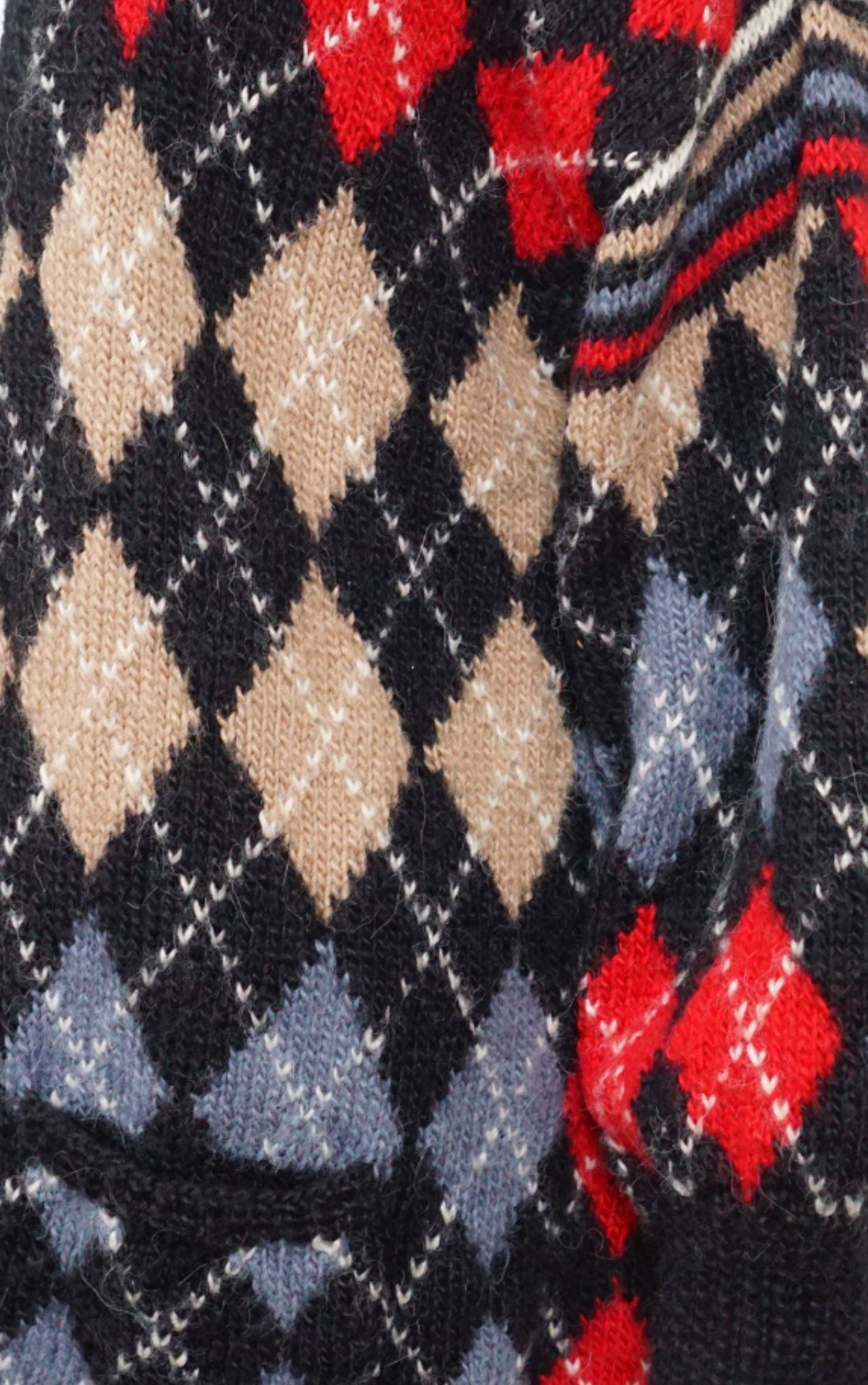 VINTAGE Rhombus Geometric Knitted Cardigan RESELLUM