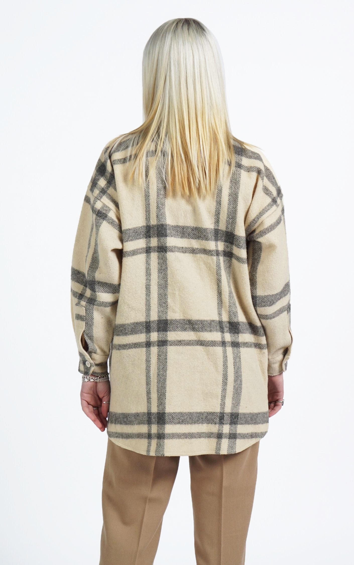 VINTAGE 100% Wool Tartan Plaid Buttoned Shirt  resellum