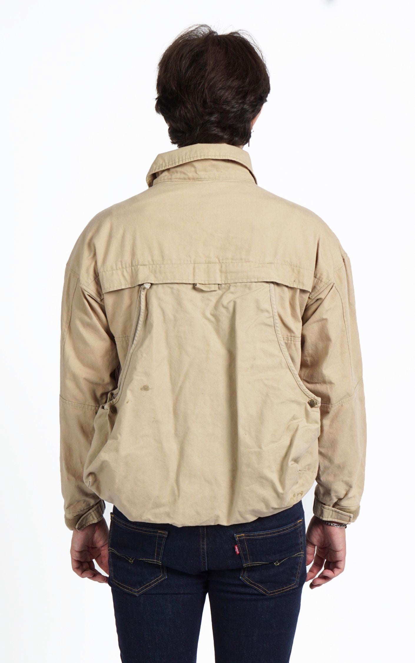 VINTAGE Columbia Beige Cargo Baggy Zip Up Jacket