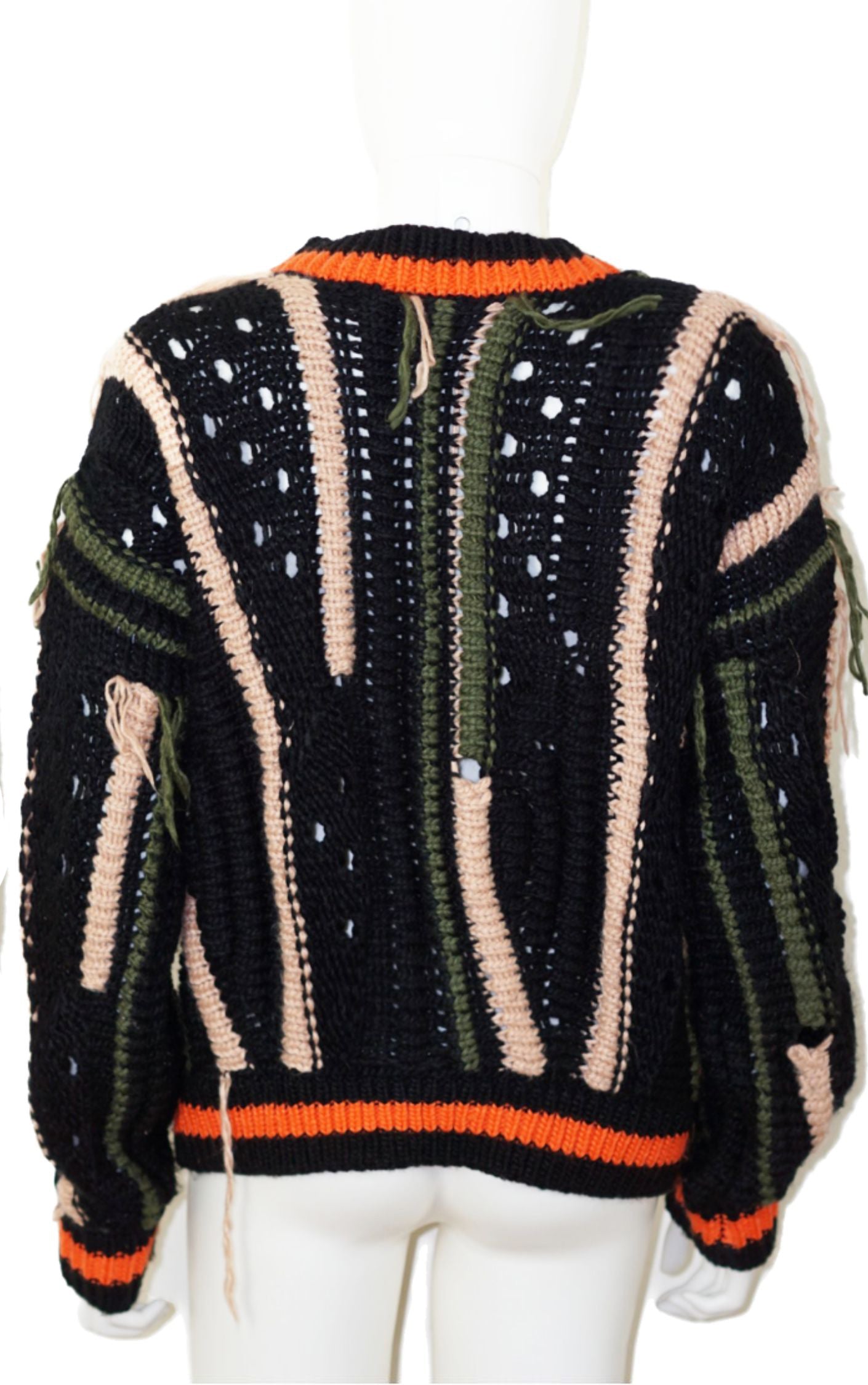 VINTAGE Distressed Crochet Holed Grunge Cardigan resellum