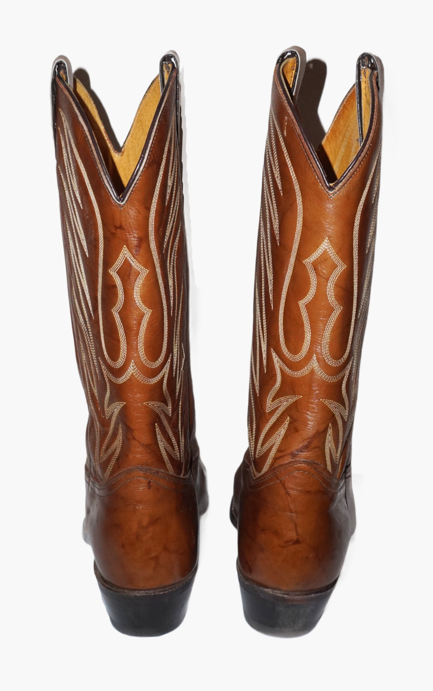 VINTAGE Imperial Brown Leather Western Cowboy Riding Boots  resellum