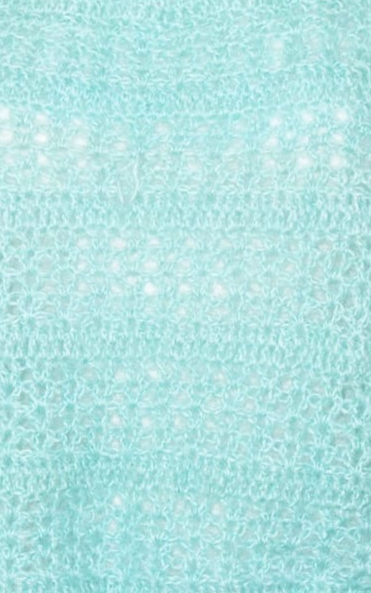 VINTAGE Knitted Crochet Puff Sleeve Blue Top