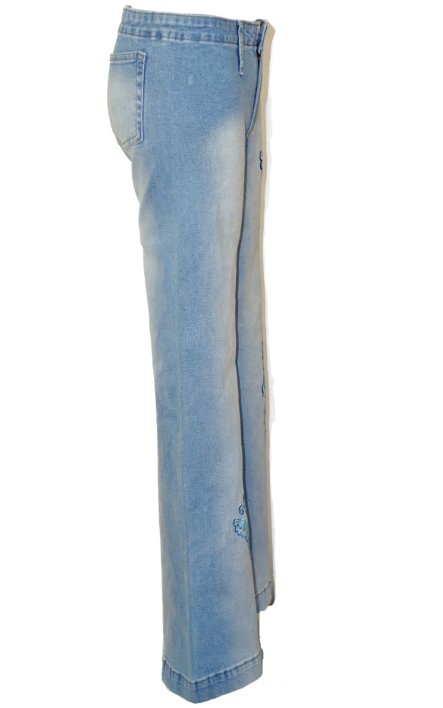 VINTAGE Y2K Butterfly Bootcut Flared Jeans resellum