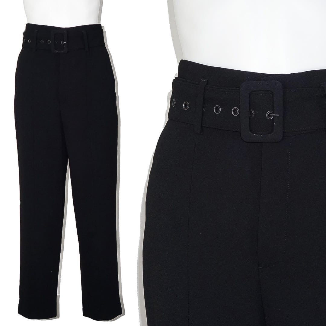 ZARA Straight Leg High Waist Belted Pants by Click On Trend